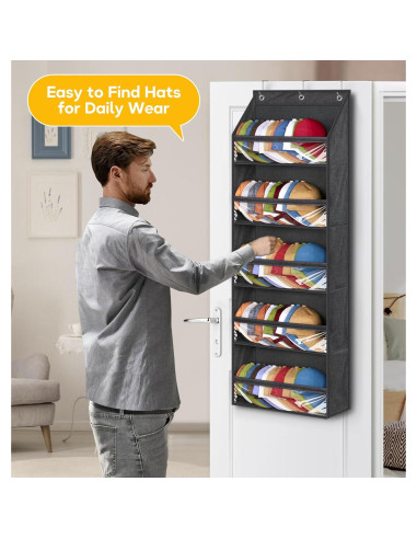 Perchero Organizador de Gorras SLEEPING LAMB Negro 60 Gorras