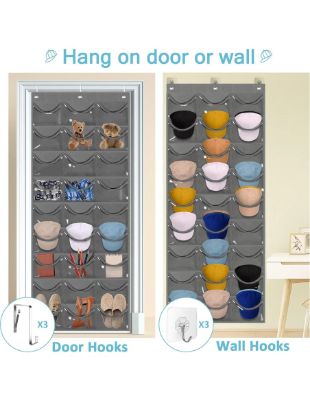 Organizador de Sombreros OAKJAR con 27 Bolsillos y Ganchos