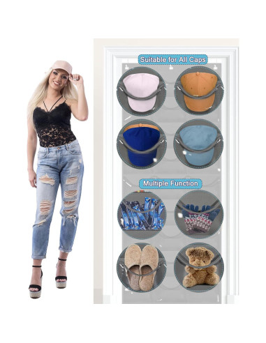 Organizador de Sombreros OAKJAR con 27 Bolsillos y Ganchos