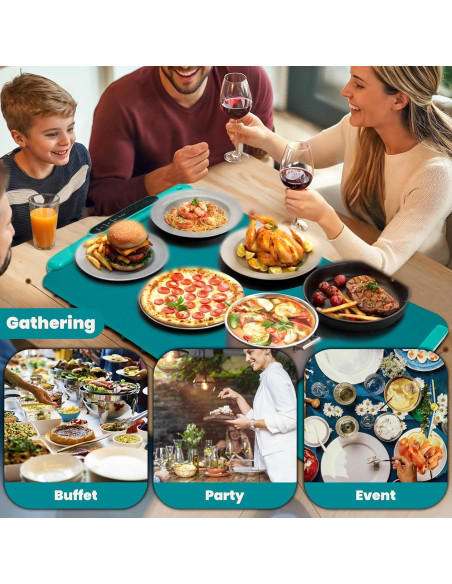 Alfombrilla Calentadora de Comida TOKTE 24" Eléctrica 9 Temperaturas