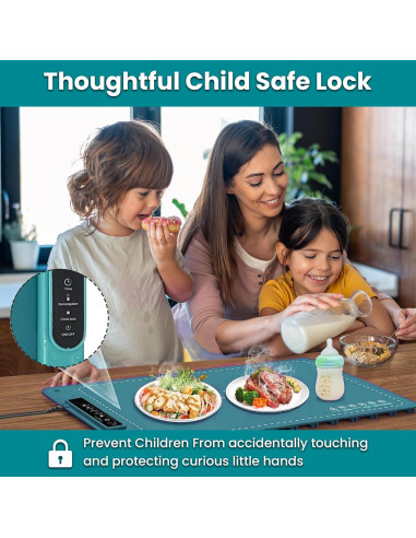 Alfombrilla Calentadora de Comida TOKTE 24" Eléctrica 9 Temperaturas