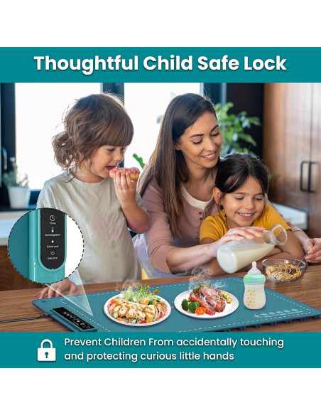 Alfombrilla Calentadora de Comida TOKTE 24" Eléctrica 9 Temperaturas