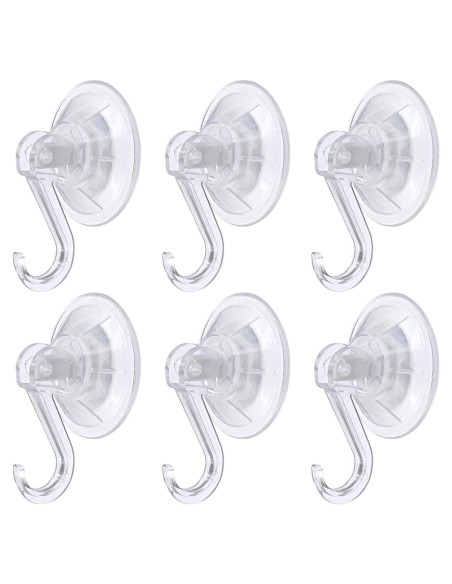 Ganchos de Ventosa KRISMYA, Paquete de 6, 4 kg Resistencia
