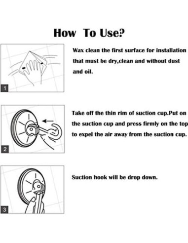 Ganchos de Ventosa KRISMYA, Paquete de 6, 4 kg Resistencia