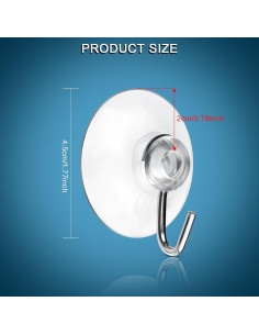 Ganchos de Ventosa Mudder 80 Piezas 45 mm Resistente a la Corrosión 2