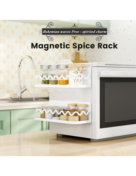 Estante Magnético para Especias Yanone - Set XXL Blanco