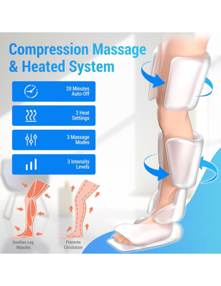 Masajeador de Piernas Comfier con Calor y Compresión 3 Modos
