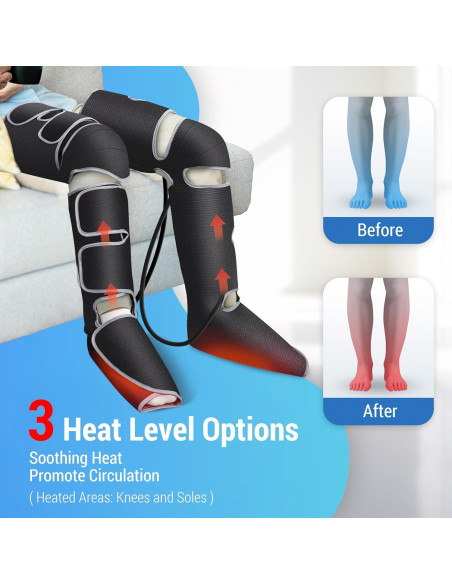 Masajeador de Piernas Comfier con Calor y Compresión 3 Modos