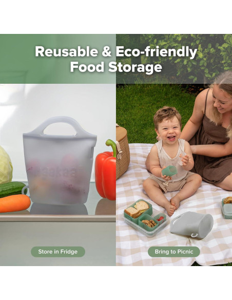 Bolsa de Vapor y Esterilizador de Silicona Haakaa 900ml Gris