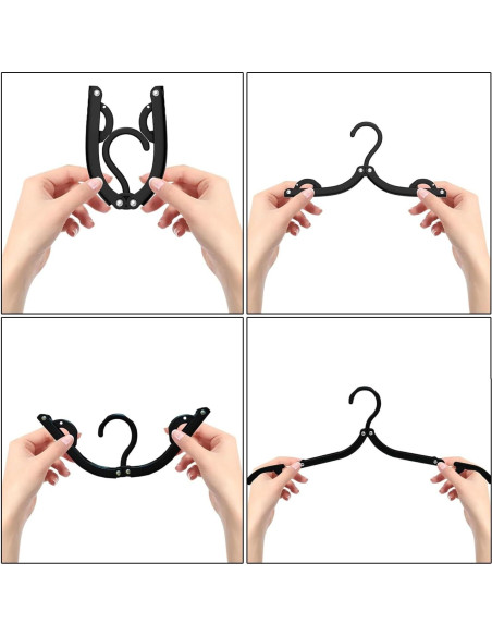 Percha Plegable de Viaje Heshebuy Multifuncional Negra