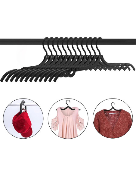 Percha Plegable de Viaje Heshebuy Multifuncional Negra