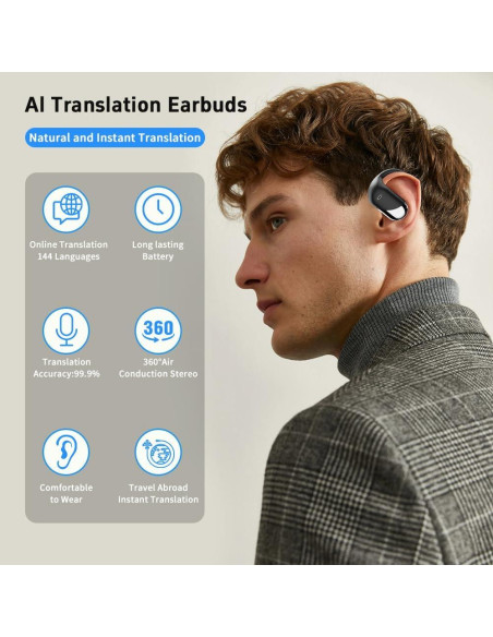 Auriculares Inalámbricos de Traducción AI Q16 - 144 Idiomas