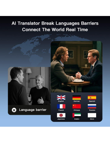 Auriculares Inalámbricos de Traducción AI Q16 - 144 Idiomas