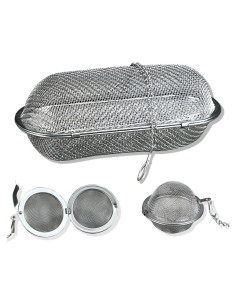 Paquete de 3 Cestas de Acero Inoxidable para Limpiador Ultrasónico