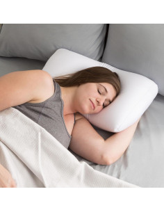 Cojín de Microperlas Lavish Home Estándar Blanco 52x28cm 2