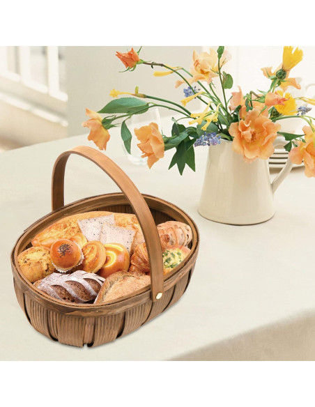 Cestas de Madera Lawei 3 Piezas para Picnic y Almacenamiento