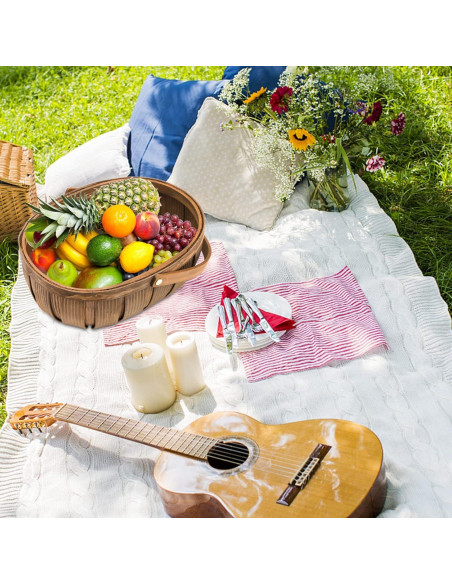 Cestas de Madera Lawei 3 Piezas para Picnic y Almacenamiento