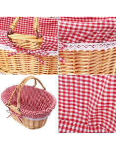Cestas de Mimbre GNIEMCKIN 2 Paquete 32 y 32 cm con Asa 2