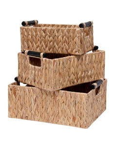 Cestas de Almacenamiento Tejidas a Mano YOCAHAO - 3 Piezas