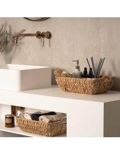 Cestas de Mimbre FairyHaus Juego de 2 Organizador Natural 38x25x12cm 2