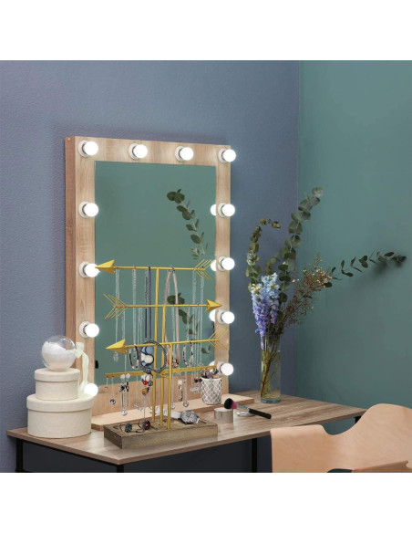 Soporte Organizador de Joyería Urban Deco Flecha Dorado 4 Niveles