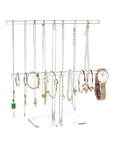 Soporte para Joyería Acrílico Transparente 2 Niveles Lengnoyp