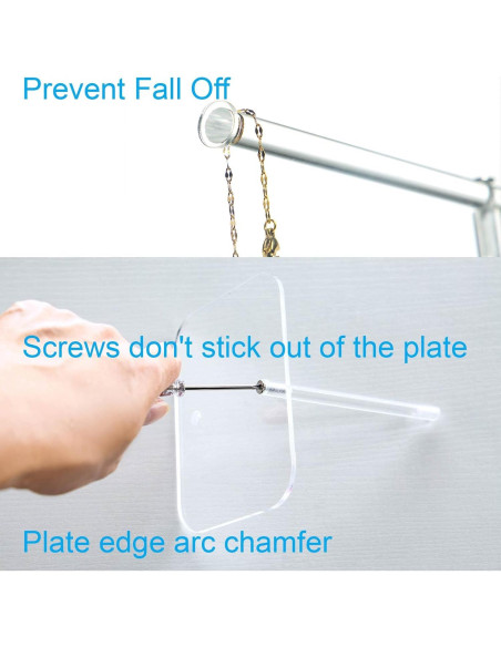 Soporte para Joyería Acrílico Transparente 2 Niveles Lengnoyp