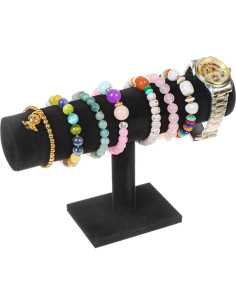 Soporte de Joyería T-Bar TENINYU Terciopelo Negro 22.86x13.97cm 2