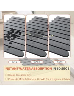 Tapete Plegable para Secar Platos CoreStraw 61x41 cm Antideslizante 2