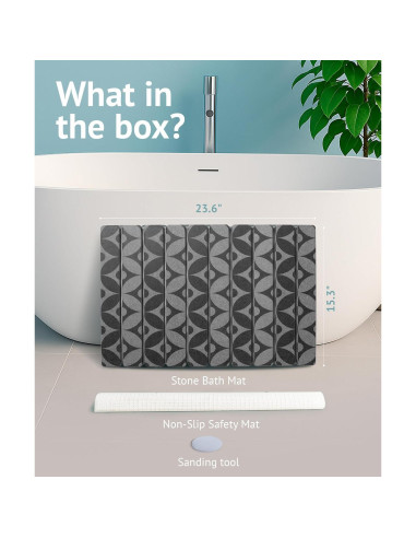 Alfombrilla de Secado de Piedra Diatomácea 60x39 cm Ecológica