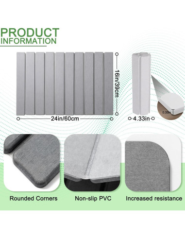 Alfombrilla de Secado de Piedra JINGYAN 61x41 cm Blanca