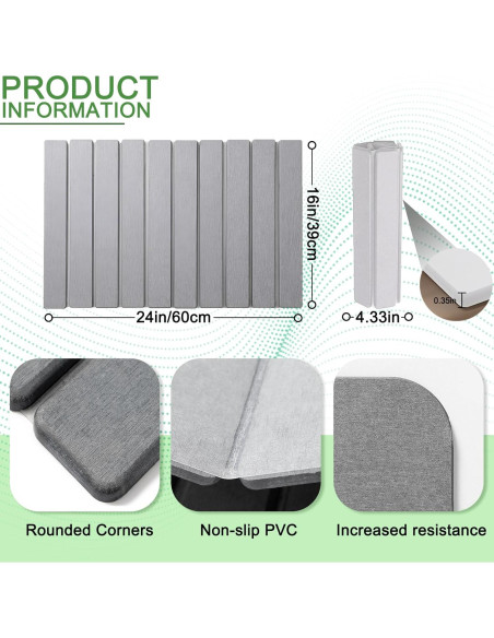 Alfombrilla de Secado de Piedra JINGYAN 61x41 cm Blanca