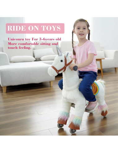 PonyFunny Unicornio de Montar para Bebés 6.31 kg 66x31x72 cm