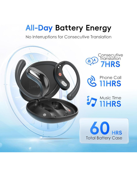 Auriculares de Traducción AI GetD Q16-H3, 42H, Bluetooth 5.4