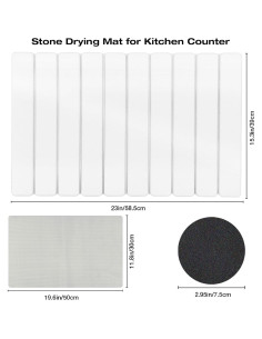 Alfombrilla de Secado de Platos PEAKCLOUDS 61x41cm Antideslizante 2