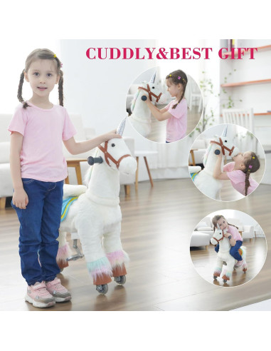 PonyFunny Unicornio de Montar para Bebés 6.31 kg 66x31x72 cm