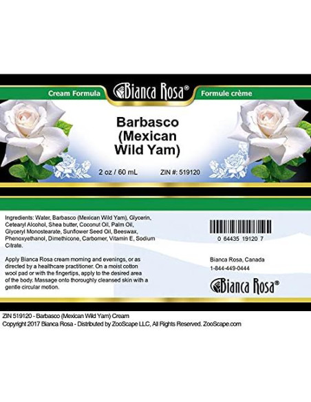 Crema de Barbasco Bianca Rosa 56.7 g - Sin Rellenos