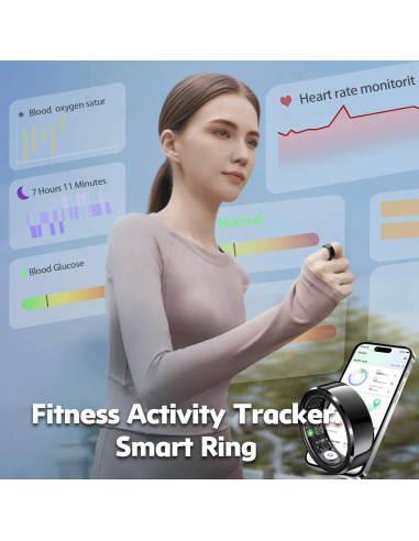 Anillo Inteligente Uaunega IP68 Monitoreo de Sueño y Salud