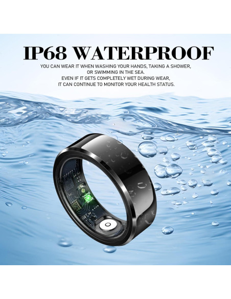Anillo Inteligente Uaunega IP68 Monitoreo de Sueño y Salud