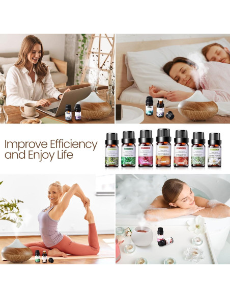 Conjunto de Aceites Esenciales Nuanchu 26 Pcs 10ml Aromaterapia