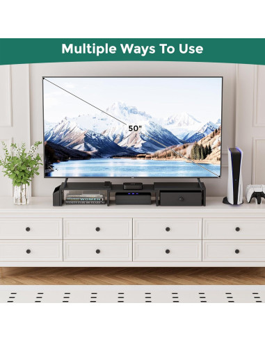 Soporte Doble Monitor VERSASKY Ajustable Ergonómico Negro