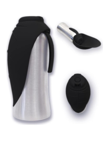 Dispensador de Agua Portátil para Perros Pacific Paws 27oz Negro