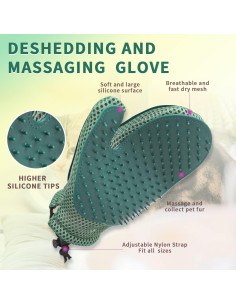 Guante Multiuso para Mascotas Mollypaws - Aseo y Limpieza Azul 2