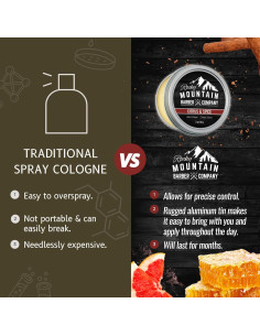 Colonia Sólida Rocky Mountain Barber 56.7g Cítricos y Especias 2