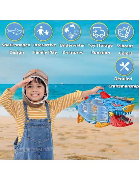 Juguete de Tiburón y Animales Marinos Frontoytall 18 Piezas