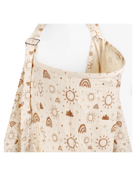 Cubierta de Lactancia MEXXI 100% Algodón Doble Capa Beige 109x76 cm
