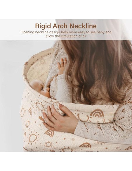 Cubierta de Lactancia MEXXI 100% Algodón Doble Capa Beige 109x76 cm