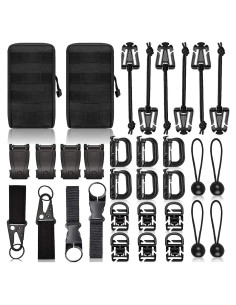 Kit de Accesorios Molle 28 Piezas SPORBA Nylon Negro