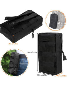 Kit de Accesorios Molle 28 Piezas SPORBA Nylon Negro 2