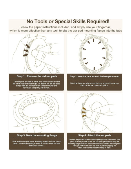 Almohadillas de Reemplazo Aurivor para Auriculares Bose QC 35/25/15 Almohadillas de Reemplazo Aurivor para Auriculares Bose QC 35/25/15